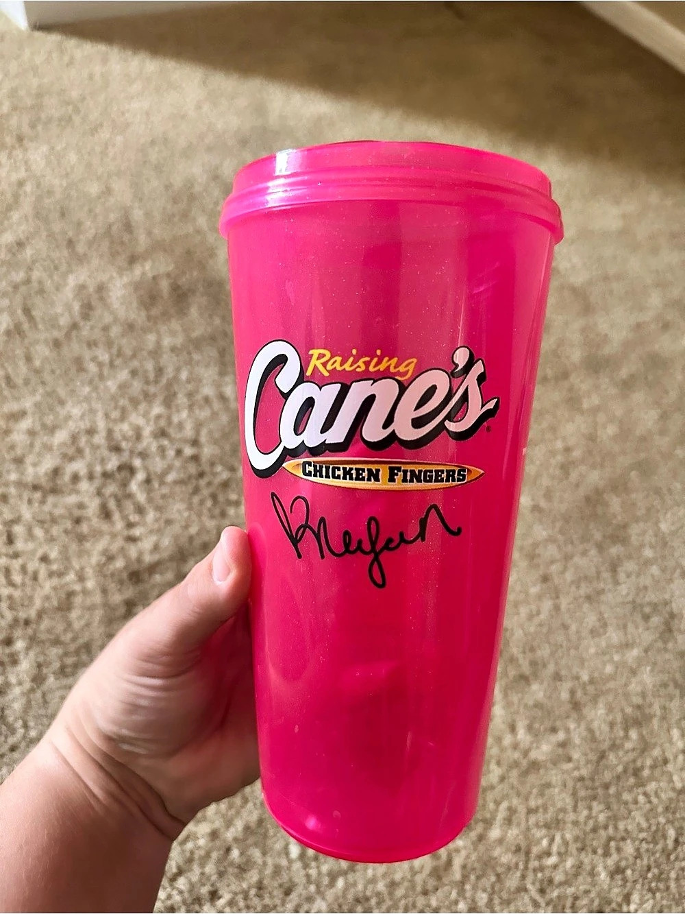 Raising Cane's Megan Moroney Tumbler Pink